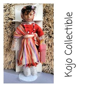 GORGEOUS PORCELIAN DOLL "KOJO" BY BRITTANY - NWT